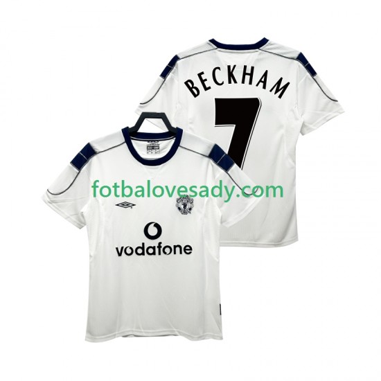 Manchester United Retro BECKHAM 7 2000 2001 Muži Fotbalový dres Venkovní Krátký rukáv