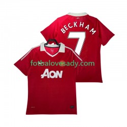 Manchester United Retro BECKHAM 7 2010 2011 Muži Fotbalový dres Domácí Krátký rukáv