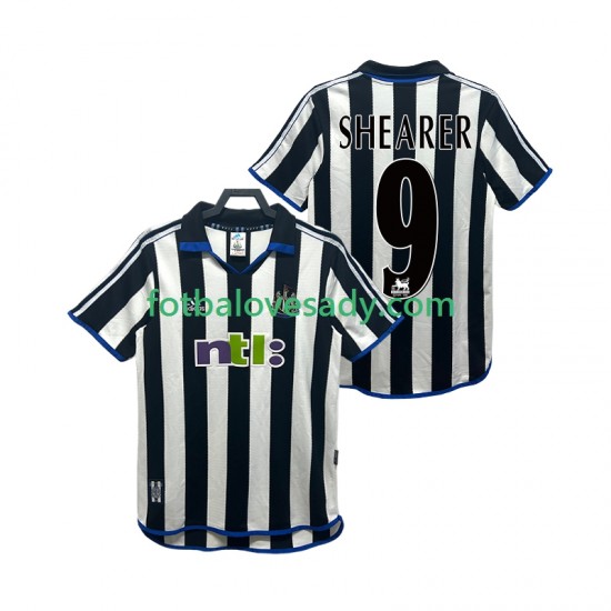 Newcastle United Retro SHEARER 9 2000 2001 Muži Fotbalový dres Domácí Krátký rukáv
