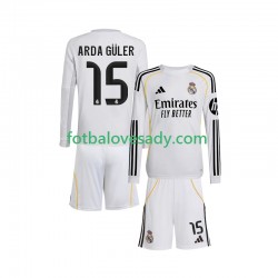 Real Madrid Arda Guler 15 Děti Fotbalový dres Domácí 2025-2026 Dlouhý rukáv