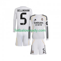 Real Madrid Jude Bellingham 5 Děti Fotbalový dres Domácí 2025-2026 Dlouhý rukáv