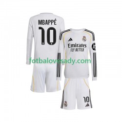 Real Madrid Kylian Mbappe 10 Děti Fotbalový dres Domácí 2025-2026 Dlouhý rukáv