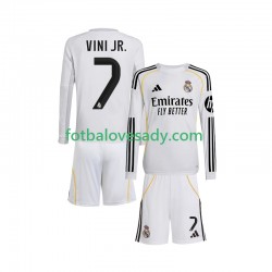 Real Madrid Vinicius Junior 7 Děti Fotbalový dres Domácí 2025-2026 Dlouhý rukáv