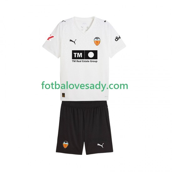 Valencia CF Děti Fotbalový dres Domácí 2025-2026 Krátký rukáv